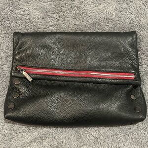 Hammitt Large Black VIP Leather Crossbody Gunmetal Hardware